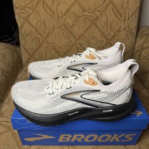 Brooks Glycerin 22 White Grey Black Men's Size 8 D 1104451D135